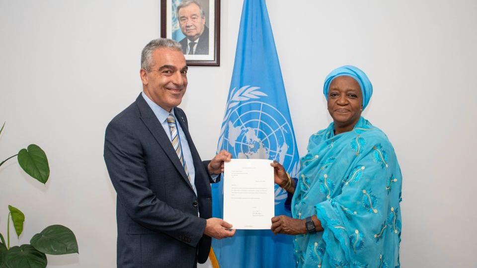 H.E. Mr. Gideon Behar, the New Permanent Representative of the State of Israel to the United Nations Office at Nairobi, the United Nations Environment Programme (UNEP), and the United Nations Human Settlements Programme (UN-Habitat), presented his credentials to Madam Zainab Hawa Bangura, Director-General of the United Nations Office at Nairobi (UNON).
