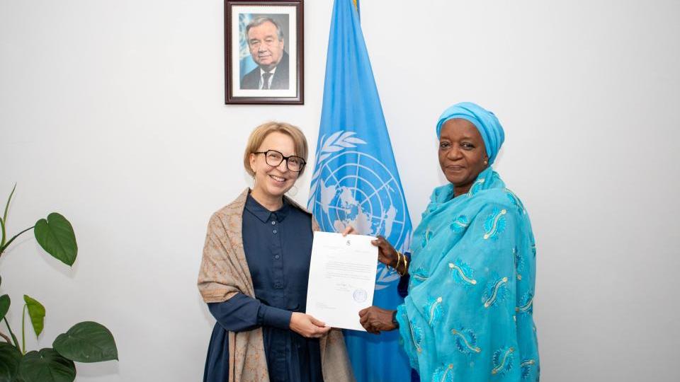 H.E. Ms. Riina-Riikka Heikka, the New Permanent Representative of the Republic of Finland to the United Nations Office at Nairobi, the United Nations Environment Programme (UNEP), and the United Nations Human Settlements Programme (UN-Habitat), presented his credentials to Madam Zainab Hawa Bangura, Director-General of the United Nations Office at Nairobi (UNON).
