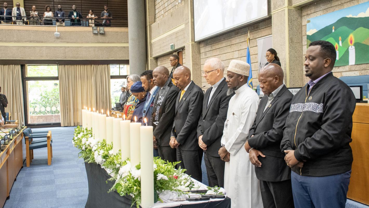 Candle Lighting during the Commemoration of the International Day of Reflection on the 1994 Genocide against the Tutsi in Rwanda. 