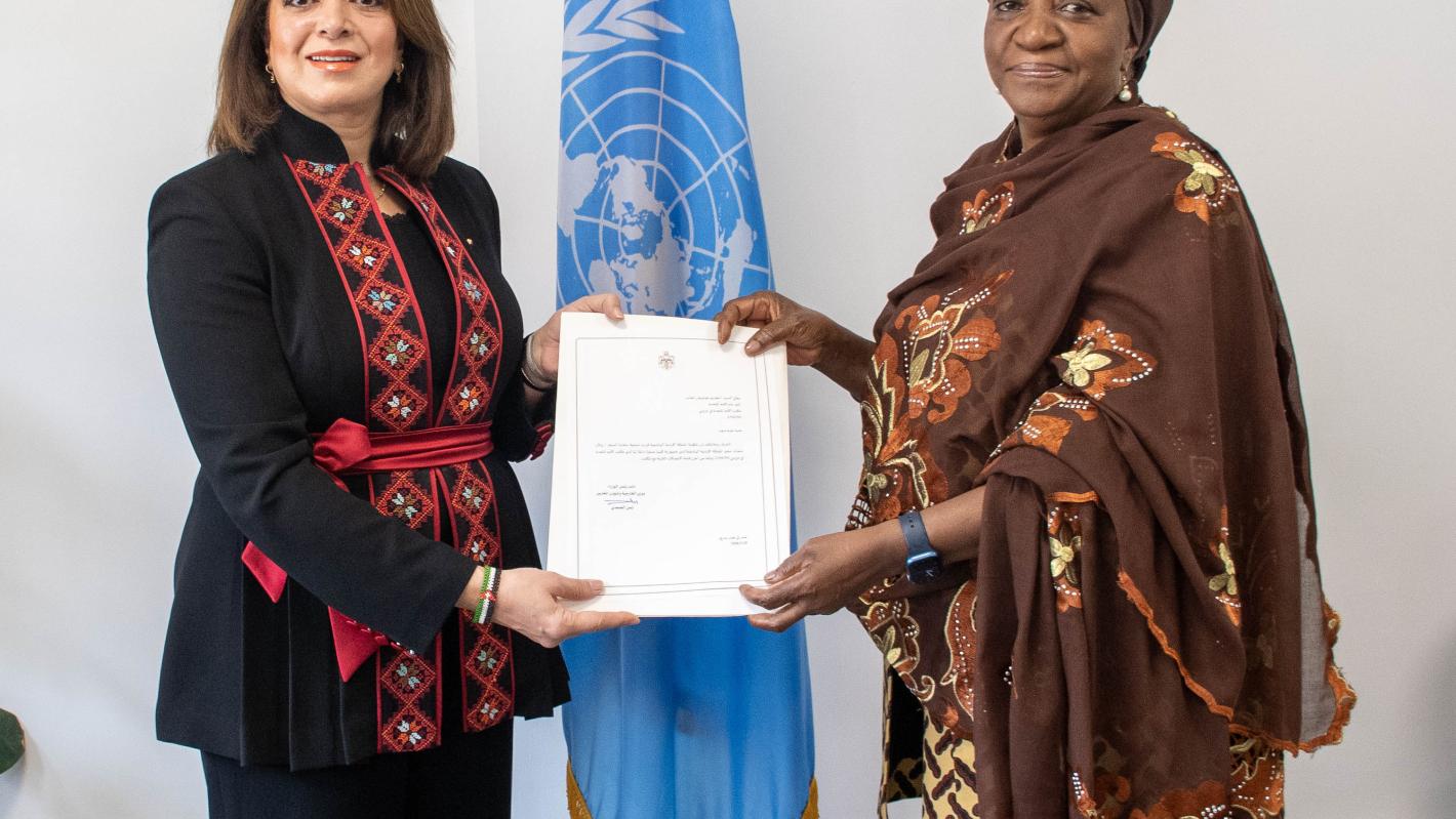 Amb. Ms. Rulan Samara presents her credentials to UNON Director-General Zainab Hawa Bangura