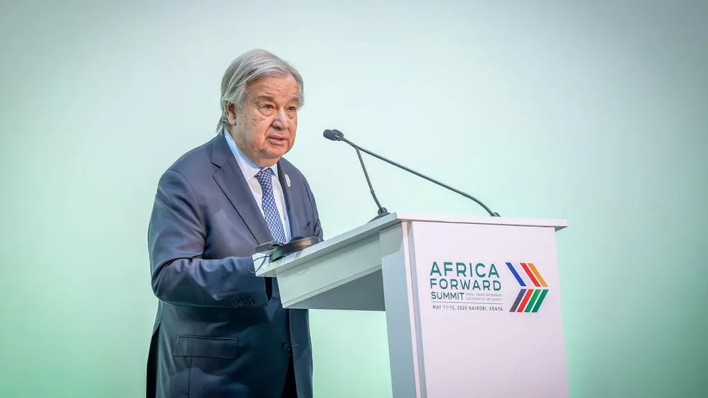 UN Secretary General speaking at the Africa Forward Summit