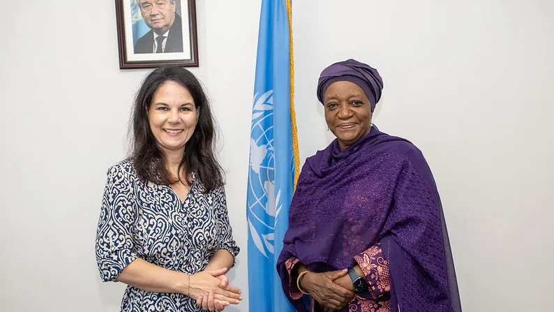 United Nations General Assembly President meets with UNON Director-General in Nairobi The President of the United Nations General Assembly and the UNON Director-General during an official meeting in Nairobi.