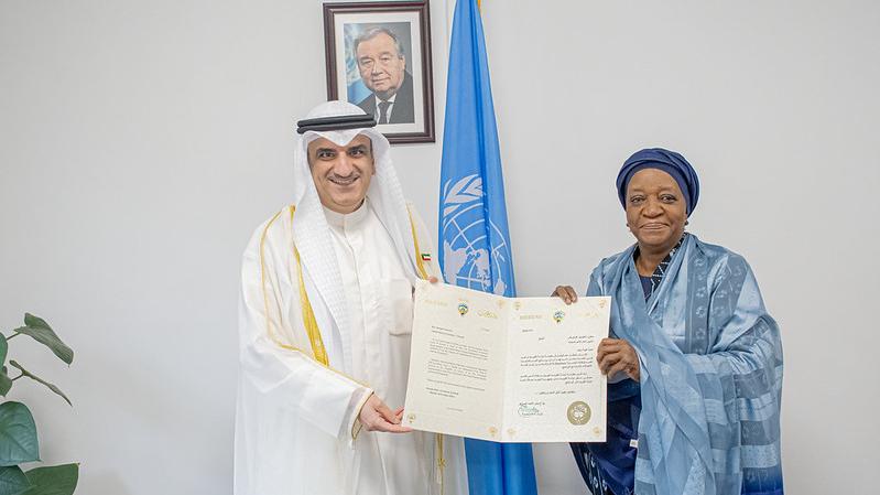 Kuwait PR presenting credentials