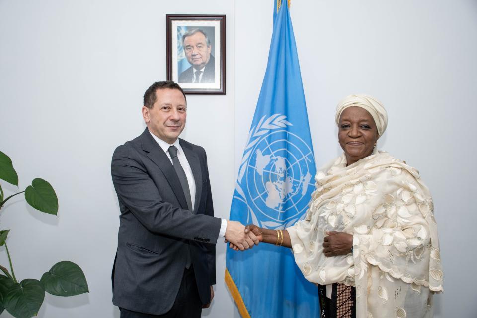 H.E. Mr. Farid Ouahid Dahmane, the new Permanent Representative of the People’s Democratic Republic of Algeria to the United Nations Office at Nairobi, the United Nations Environment Programme (UNEP), and the United Nations Human Settlements Programme (UN-Habitat), presented his credentials to Madam Zainab Hawa Bangura, Director-General of the United Nations Office at Nairobi