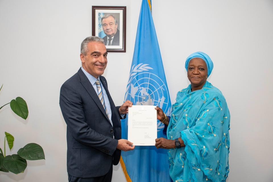 H.E. Mr. Gideon Behar, the New Permanent Representative of the State of Israel to the United Nations Office at Nairobi, the United Nations Environment Programme (UNEP), and the United Nations Human Settlements Programme (UN-Habitat), presented his credentials to Madam Zainab Hawa Bangura, Director-General of the United Nations Office at Nairobi (UNON).