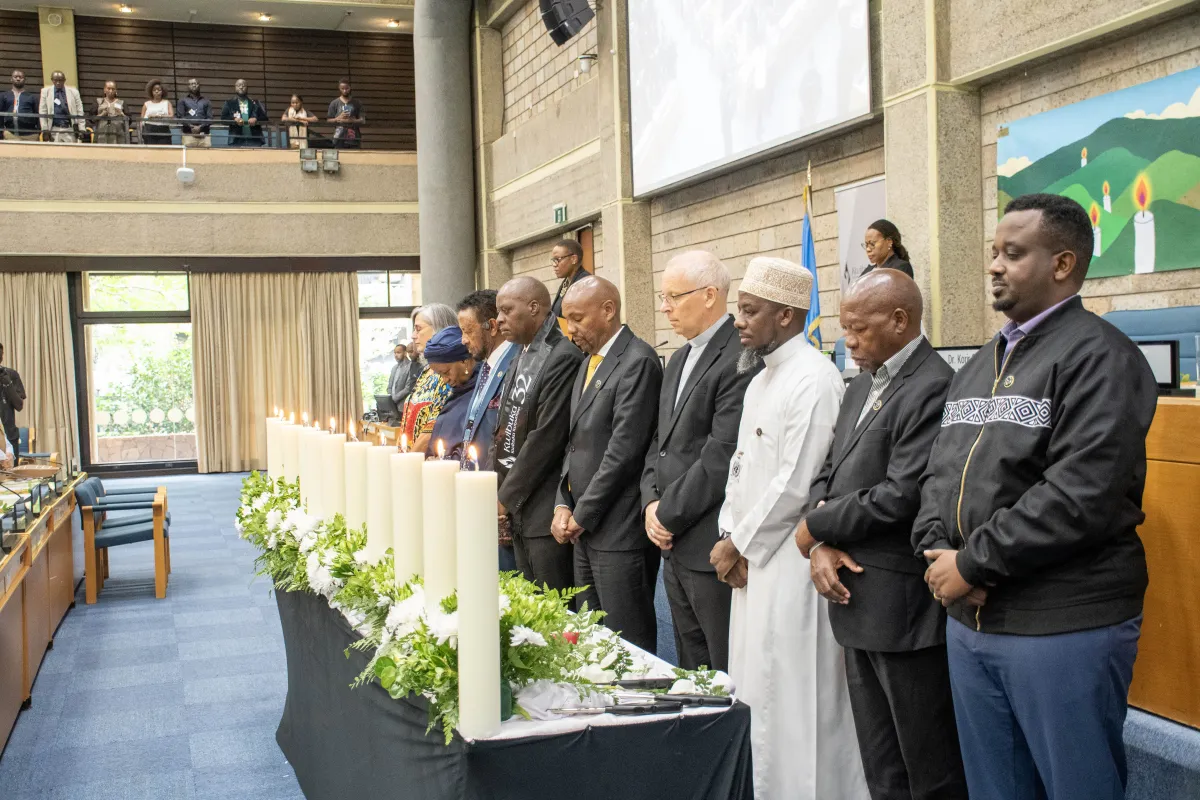 Candle Lighting during the Commemoration of the International Day of Reflection on the 1994 Genocide against the Tutsi in Rwanda. 