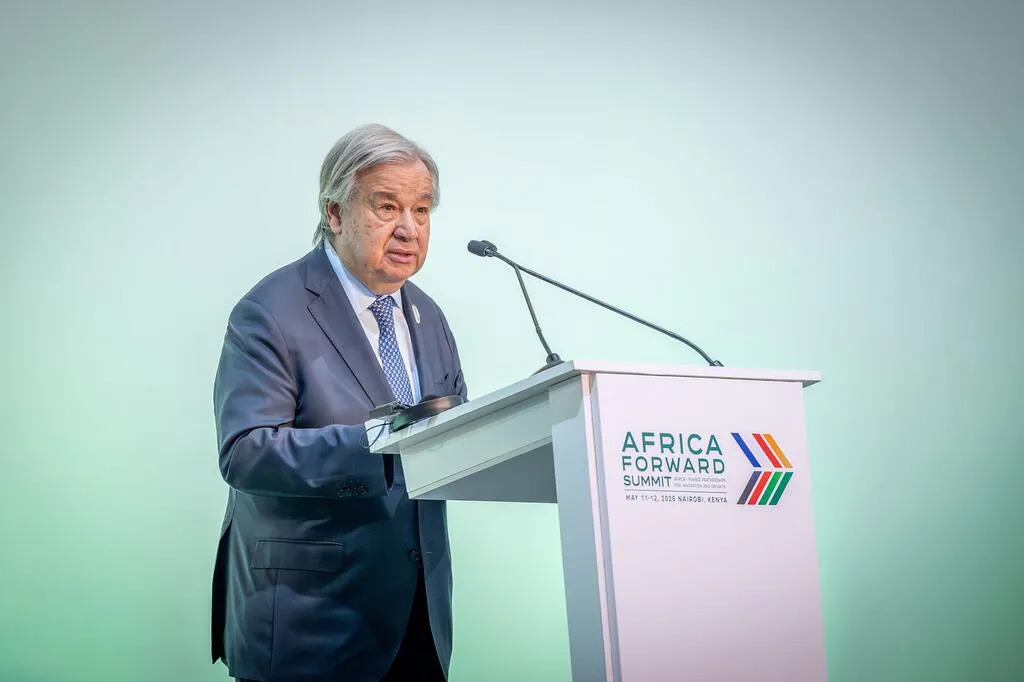 UN Secretary General speaking at the Africa Forward Summit