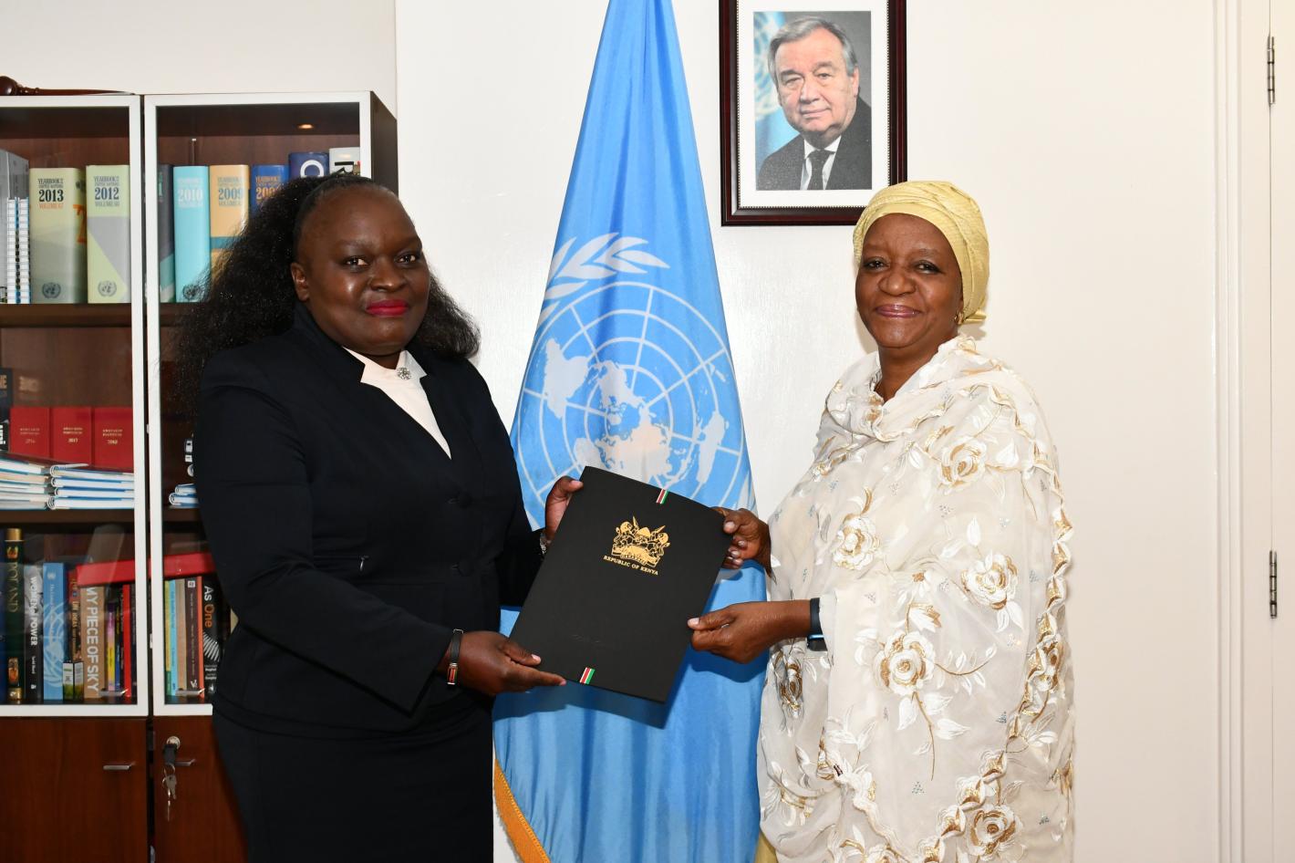H.E Amb. Gertrude N. Angote presents her credentials as Kenya's Permanent Representative to United Nations Office at Nairobi and United Nations Environment Programme