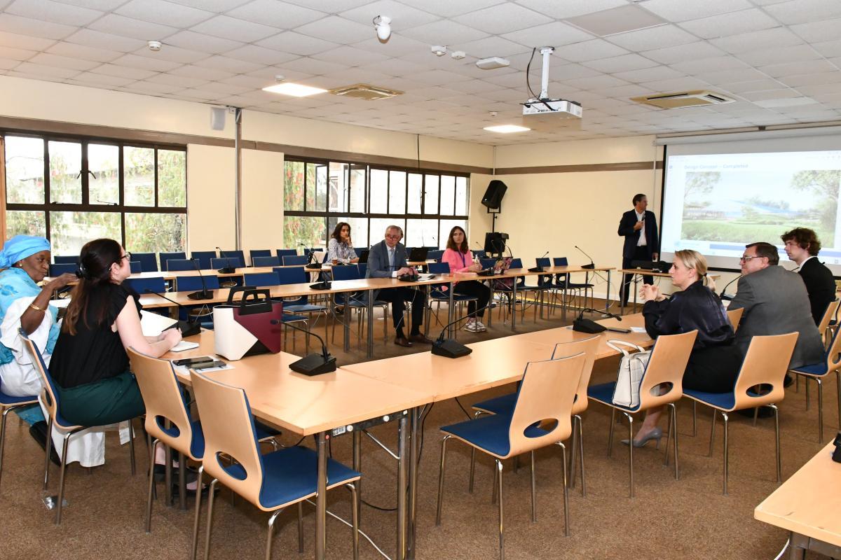 Members of the EEG attending a presentation in a conference room